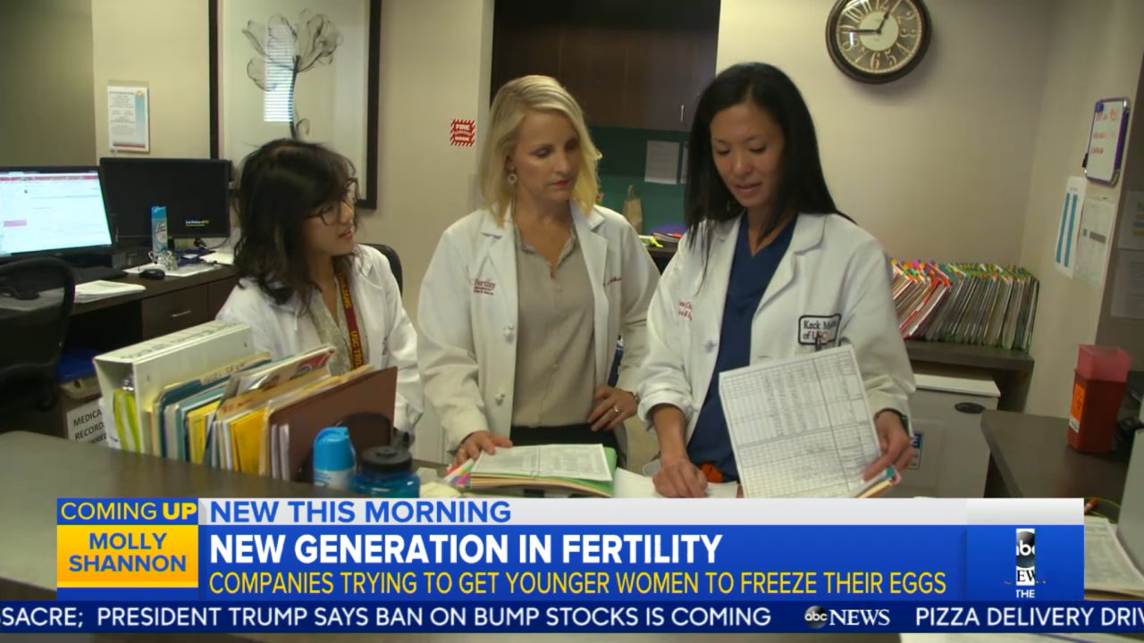 Watch Dr. Bendikson’s interview with Good Morning America about egg freezing for young women